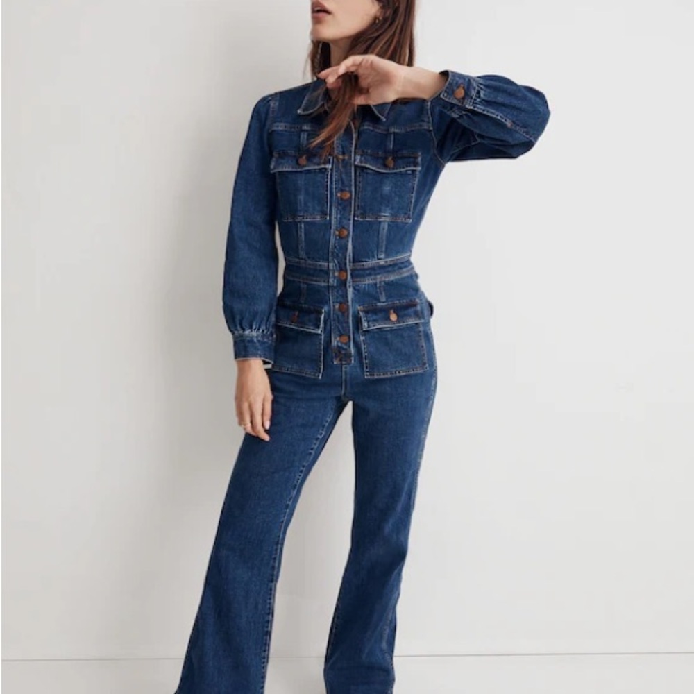 Madewell Dark Blue Denim Jumpsuit